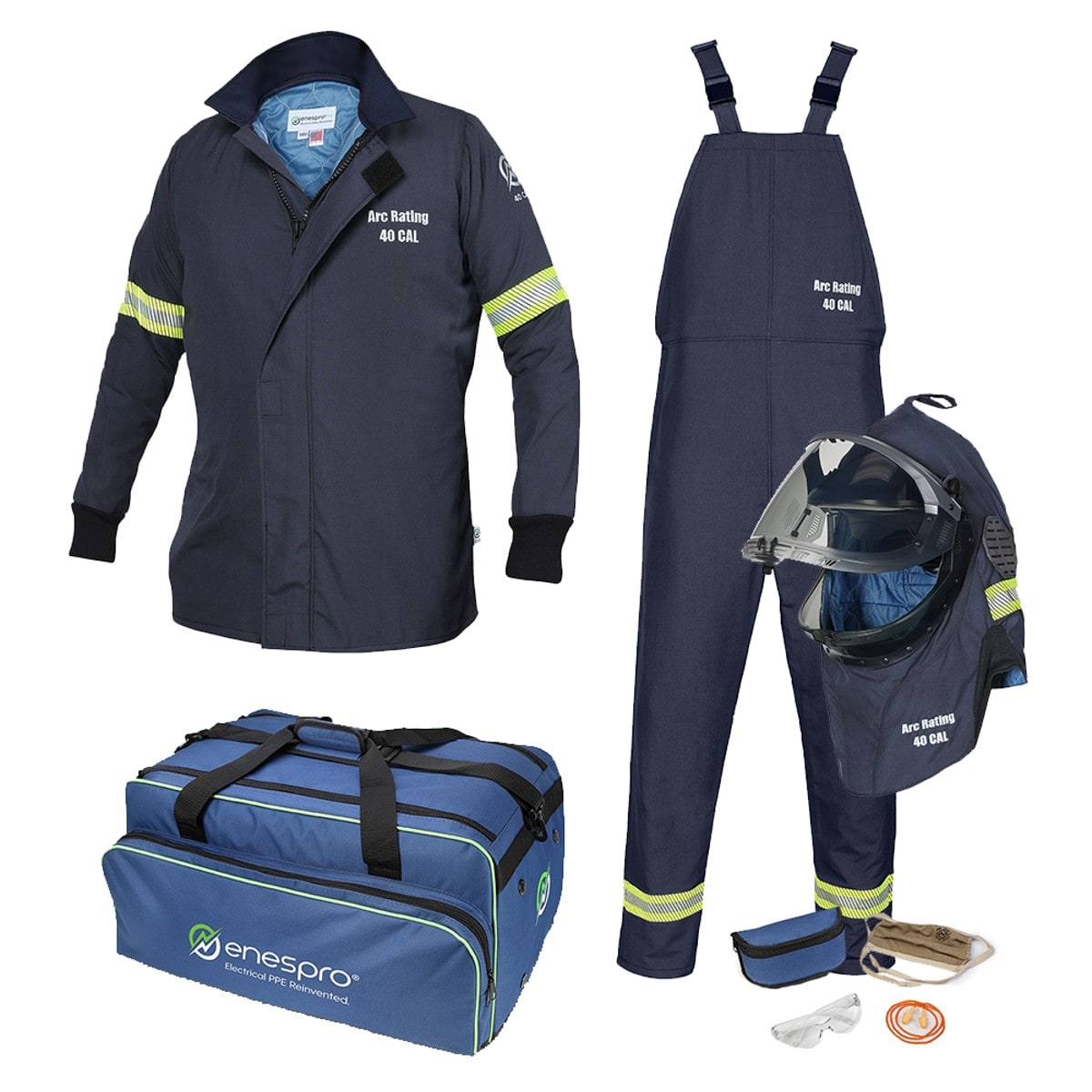 Enespro AirLite 40 Cal Jacket & Bib Arc Flash Kit in Navy